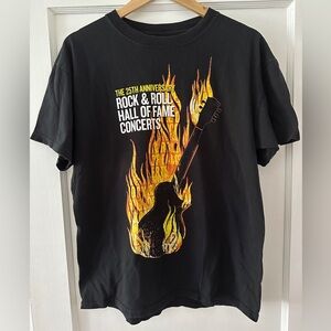 Rock & Roll Hall of Fame 25th Anniversary tshirt. Size Large. Double sided